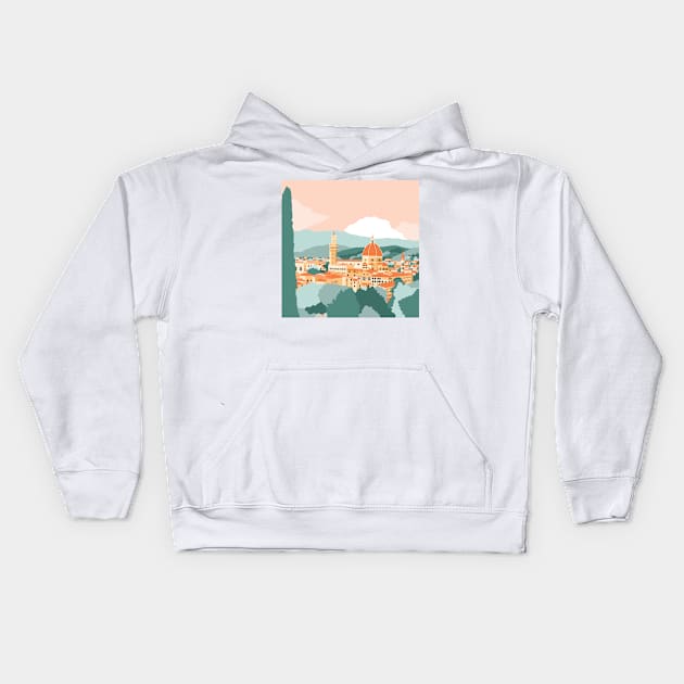 Florence, Italy Kids Hoodie by Valeria Frustaci 